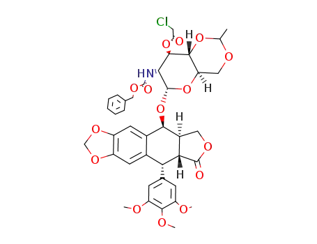 4-O-(2-benzyloxycarbonylamino-3-O-chloroacetyl-2-deoxy-4,6-O-ethylidene-α-D-glucopyranosyl)-4-epipodophyllotoxin