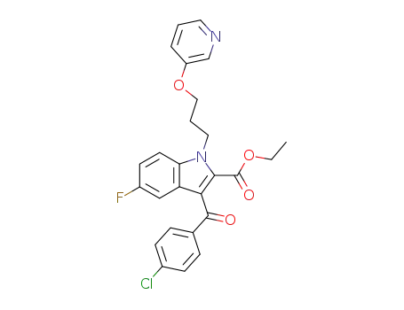 3-(4-Chloro-benzoyl)-5-fluoro-1-[3-(pyridin-3-yloxy)-propyl]-1H-indole-2-carboxylic acid ethyl ester