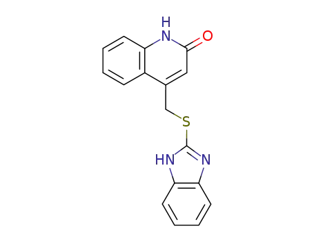 Molecular Structure of 132657-24-0 (4-(2'-S-benzimidazolyl)mercaptomethylcarbostyril)