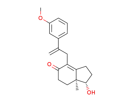 1-Hydroxy-4-<2-(3-methoxyphenyl)-allyl>-7a-methyl-2,3,5,6,7,8-hexahydro-5(1H)-indandion