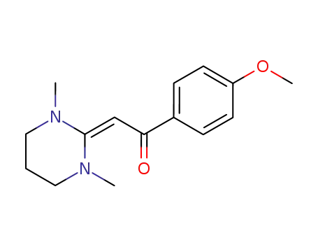 Molecular Structure of 223440-61-7 (2-(1,3-Dimethyl-tetrahydro-pyrimidin-2-ylidene)-1-(4-methoxy-phenyl)-ethanone)