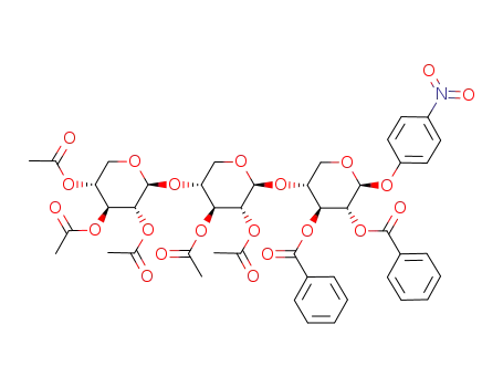 4-nitrophenyl O-(2,3,4-tri-O-acetyl-β-D-xylopyranosyl)-(1<*>4)-O-(2,3-di-O-acetyl-β-D-xylopyranosyl)-(1<*>4)-2,3-di-O-benzoyl-β-D-xylopyranoside
