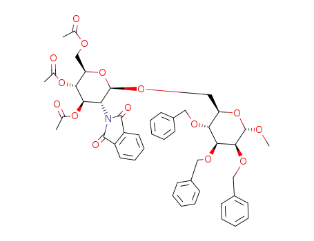 methyl O-(3,4,6-tri-O-acetyl-2-deoxy-2-phthalimido-β-D-glucopyranosyl)-(1->6)-2,3,4-tri-O-benzyl-α-D-mannopyranoside