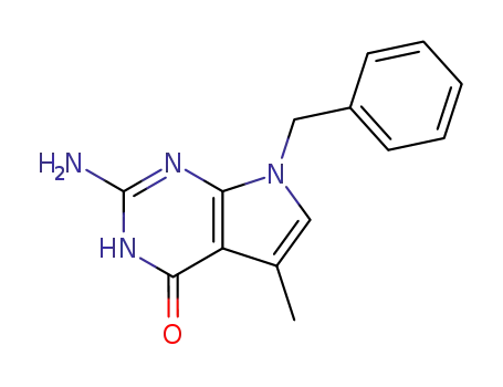 2-Amino-7-benzyl-5-methyl-3,7-dihydro-pyrrolo[2,3-d]pyrimidin-4-one