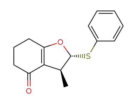 Molecular Structure of 113893-91-7 (4(2H)-Benzofuranone, 3,5,6,7-tetrahydro-3-methyl-2-(phenylthio)-,
trans-)
