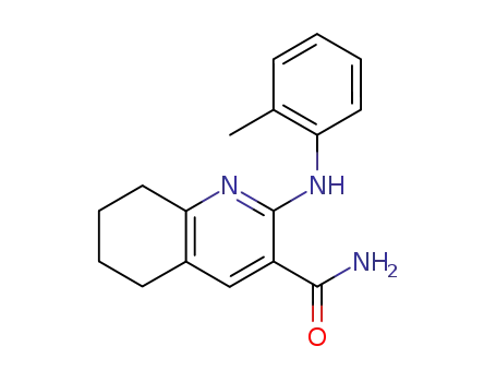 Molecular Structure of 117052-08-1 (2-[(2-methylphenyl)amino]-5,6,7,8-tetrahydroquinoline-3-carboxamide)