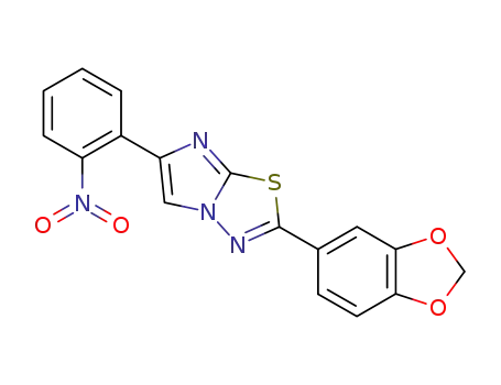 Imidazo(2,1-b)-1,3,4-thiadiazole, 2-(3,4-(methylenedioxy)phenyl)-6-(o-nitrophenyl)-
