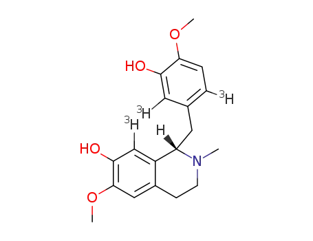 Molecular Structure of 74080-69-6 ((S)-(+)-<2',6',8-3H3>reticuline)