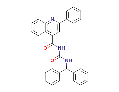 4-퀴놀린카르복사미드, N-(((디페닐메틸)아미노)카르보닐)-2-페닐-