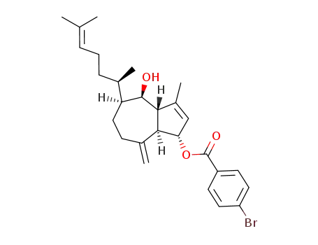 4-Bromo-benzoic acid (1S,3aS,4R,5S,8aR)-5-((R)-1,5-dimethyl-hex-4-enyl)-4-hydroxy-3-methyl-8-methylene-1,3a,4,5,6,7,8,8a-octahydro-azulen-1-yl ester