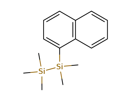 Molecular Structure of 38446-40-1 (1,1,1,2,2-pentamethyl-2-(naphthalen-1-yl)disilane)