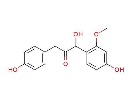 Molecular Structure of 117614-84-3 (1-Hydroxy-1-(4-hydroxy-2-Methoxyphenyl)
-3-(4-hydroxyphenyl)propan-2-one)