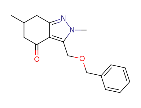 3-Benzyloxymethyl-2,5,6,7-tetrahydro-1,6-dimethyl-4H-indazol-4-on