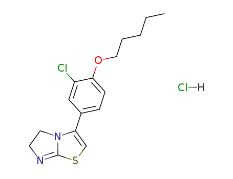 Molecular Structure of 160518-41-2 (2-(3-chloro-4-pentoxy-phenyl)-4-thia-1,6-diazabicyclo[3.3.0]octa-2,5-d iene hydrochloride)