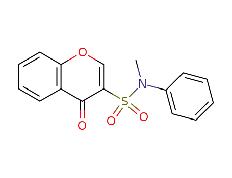 Molecular Structure of 91913-35-8 (4H-1-Benzopyran-3-sulfonamide, N-methyl-4-oxo-N-phenyl-)