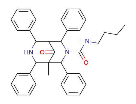 N-butyl-1-methyl-9-oxo-2,4,6,8-tetra(phenyl)-3,7-diazabicyclo[3.3.1]nonane-7-carboxamide