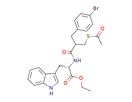 (S)-2-[2-Acetylsulfanylmethyl-3-(4-bromo-phenyl)-propionylamino]-3-(1H-indol-3-yl)-propionic acid ethyl ester