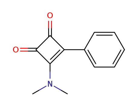 Molecular Structure of 22118-96-3 (3-Cyclobutene-1,2-dione, 3-(dimethylamino)-4-phenyl-)