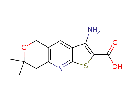 3-amino-7,7-dimethyl-7,8-dihydro-5H-pyrano<4,3-e>thieno<2,3-b>pyridine-2-carboxylic acid