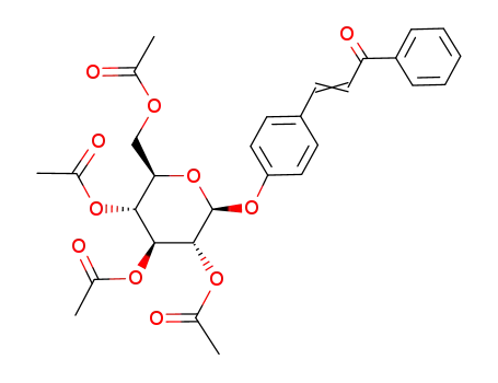 Acetic acid (2S,3R,4S,5R,6R)-4,5-diacetoxy-6-acetoxymethyl-2-[4-((E)-3-oxo-3-phenyl-propenyl)-phenoxy]-tetrahydro-pyran-3-yl ester