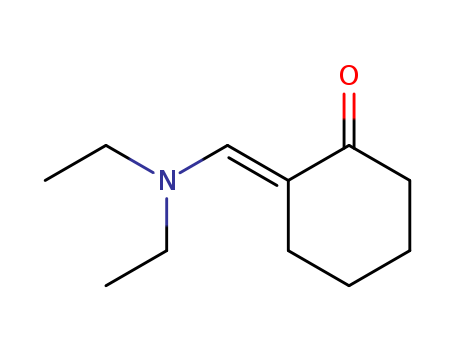 Molecular Structure of 59951-54-1 (Cyclohexanone, 2-[(diethylamino)methylene]-, (E)-)