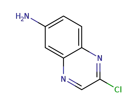 Molecular Structure of 112928-27-5 (6-Quinoxalinamine,  2-chloro-)