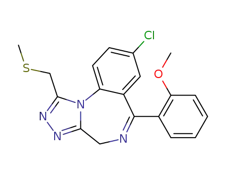 2-{8-chloro-1-[(methylsulfanyl)methyl]-4H-[1,2,4]triazolo[4,3-a][1,4]benzodiazepin-6-yl}phenyl methyl ether
