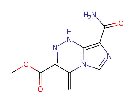 Molecular Structure of 78695-87-1 (methyl 8-carbamoyl-4-methylidene-1,4-dihydroimidazo[5,1-c][1,2,4]triazine-3-carboxylate)