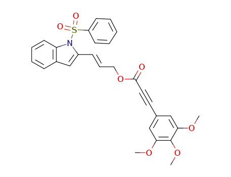 (3,4,5-Trimethoxy-phenyl)-propynoic acid (E)-3-(1-benzenesulfonyl-1H-indol-2-yl)-allyl ester