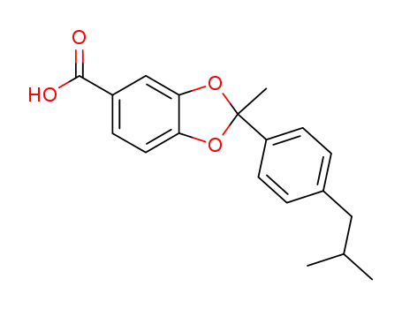 2-methyl-2-[4-(2-methylpropyl)phenyl]-1,3-benzodioxolane-5-carboxylic acid