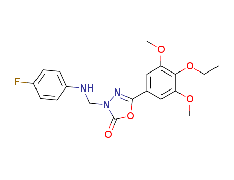 1,3,4-Oxadiazol-2(3H)-one,5-(4-ethoxy-3,5-dimethoxyphenyl)-3-[[(4-fluorophenyl)amino]methyl]-