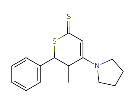 5-Methyl-6-phenyl-4-pyrrolidin-1-yl-5,6-dihydro-thiopyran-2-thione