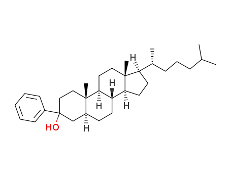 Molecular Structure of 96687-16-0 ((5S,8R,9S,10S,13R,14S,17R)-17-((R)-1,5-Dimethyl-hexyl)-10,13-dimethyl-3-phenyl-hexadecahydro-cyclopenta[a]phenanthren-3-ol)