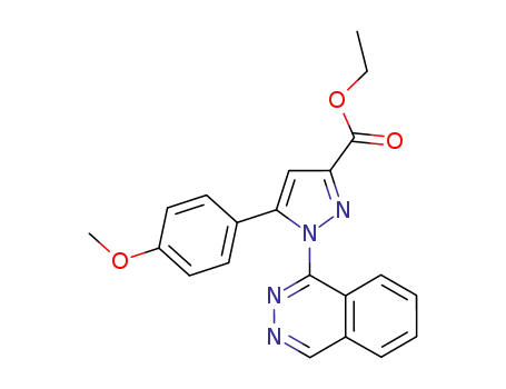 Molecular Structure of 110829-65-7 (1-(phthalazin-1-yl)-3-ethoxycarbonyl-5-(4-methoxyphenyl)pyrazole)