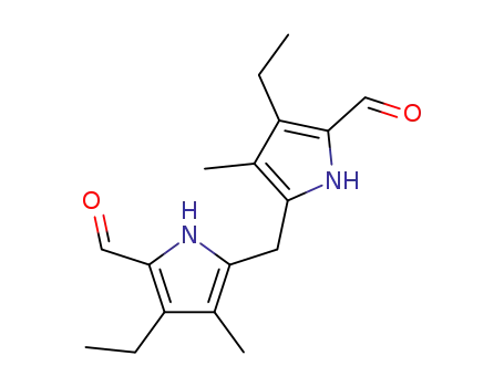 Molecular Structure of 4758-81-0 (1H-Pyrrole-2-carboxaldehyde, 5,5'-methylenebis[3-ethyl-4-methyl-)