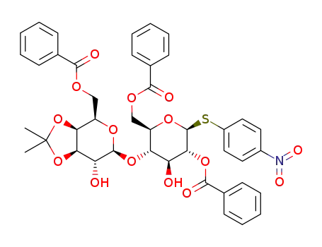 p-nitrophenyl 2,6,6'-tri-O-benzoyl-3',4'-O-isopropylidene-1-thio-β-D-lactoside