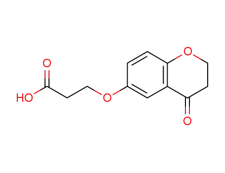 Molecular Structure of 61479-44-5 (Propanoic acid, 3-[(3,4-dihydro-4-oxo-2H-1-benzopyran-6-yl)oxy]-)