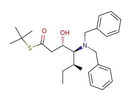 (3S,4S,5S)-4-<N,N>-dibenzylamino-3-hydroxy-5-methylheptanoic acid tert-butyl thioester