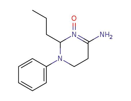 Molecular Structure of 55234-29-2 (4-Pyrimidinamine, 1,2,5,6-tetrahydro-1-phenyl-2-propyl-, 3-oxide)