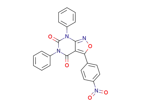Molecular Structure of 182955-07-3 (3-(4-nitrophenyl)-5,7-diphenylisoxazolo[3,4-d]pyrimidine-4,6(5H,7H)-dione)