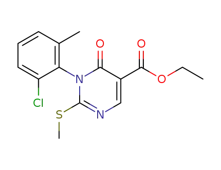 ethyl 1-(2-chloro-6-methylphenyl)-2-(methylsulfanyl)-6-oxo-1,6-dihydropyrimidine-5-carboxylate