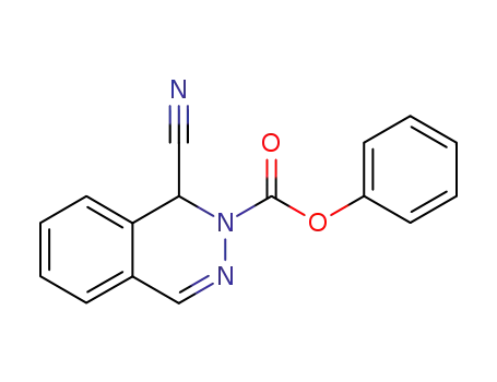 Molecular Structure of 105937-05-1 (2(1H)-Phthalazinecarboxylic acid, 1-cyano-, phenyl ester)