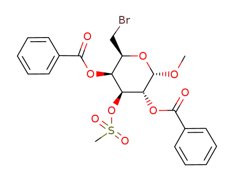 methyl 2,4-di-O-benzoyl-6-bromo-6-deoxy-3-O-methanesulfonyl-α-D-galactopyranoside