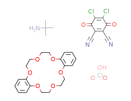 Molecular Structure of 82251-58-9 (ternary complex of 2,3-dichloro-5,6-dicyano-p-benzoquinone, dibenzo-18-crown-6 and t-butylammonium perchlorate)