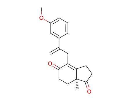 1H-Indene-1,5(6H)-dione,
2,3,7,7a-tetrahydro-4-[2-(3-methoxyphenyl)-2-propenyl]-7a-methyl-, (S)-
