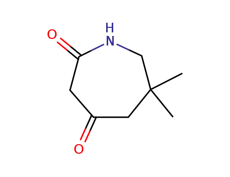 Molecular Structure of 21455-90-3 (1H-Azepine-2,4(3H,5H)-dione, dihydro-6,6-dimethyl-)