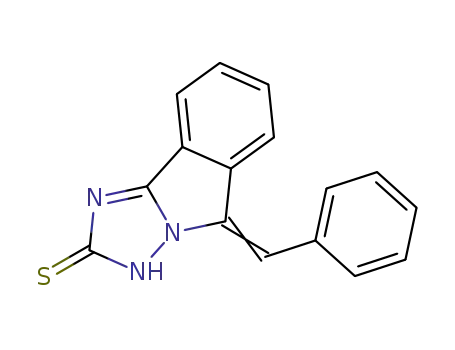 Molecular Structure of 117192-42-4 ((5H)-Benzylidene-2(3H)-thioxo<1,2,4>triazolo<5,1-a>isoindol)