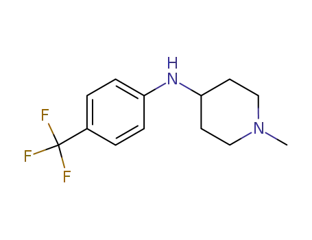 Molecular Structure of 1019524-61-8 ((1-Methyl-piperidin-4-yl)-(4-trifluoromethyl-phenyl)-amine)