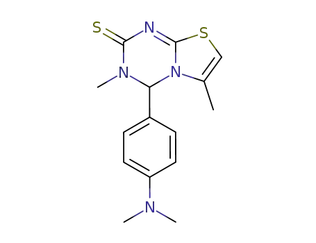 4-(4-Dimethylamino-phenyl)-3,6-dimethyl-3,4-dihydro-thiazolo[3,2-a][1,3,5]triazine-2-thione