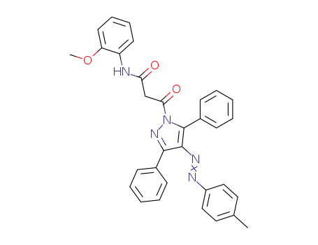 3-(3,5-Diphenyl-4-p-tolylazo-pyrazol-1-yl)-N-(2-methoxy-phenyl)-3-oxo-propionamide